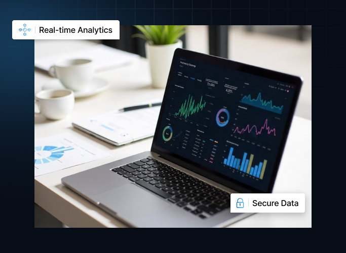 Real-time analytics dashboard for administrative and data processing solutions by Transmac